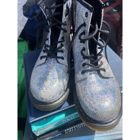 Dr. Martens Women's 1460 Pascal J Metallic Leather Boots Size 4 US New Authentic - Picture 7 of 15